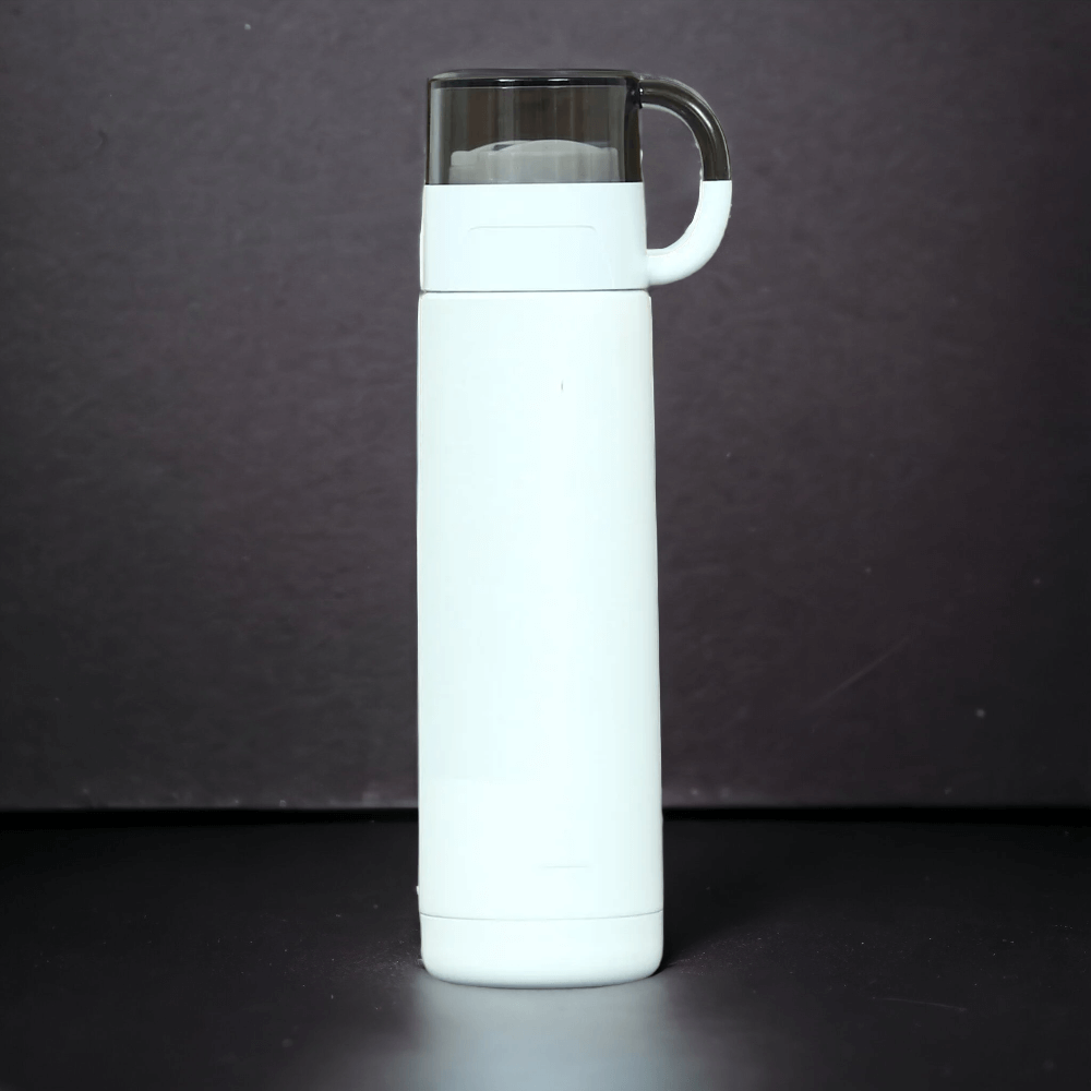 Hot & Cold Double-Wall Thermosteel Bottle, 500 ml Flask (White ) - Royalstuffs.com