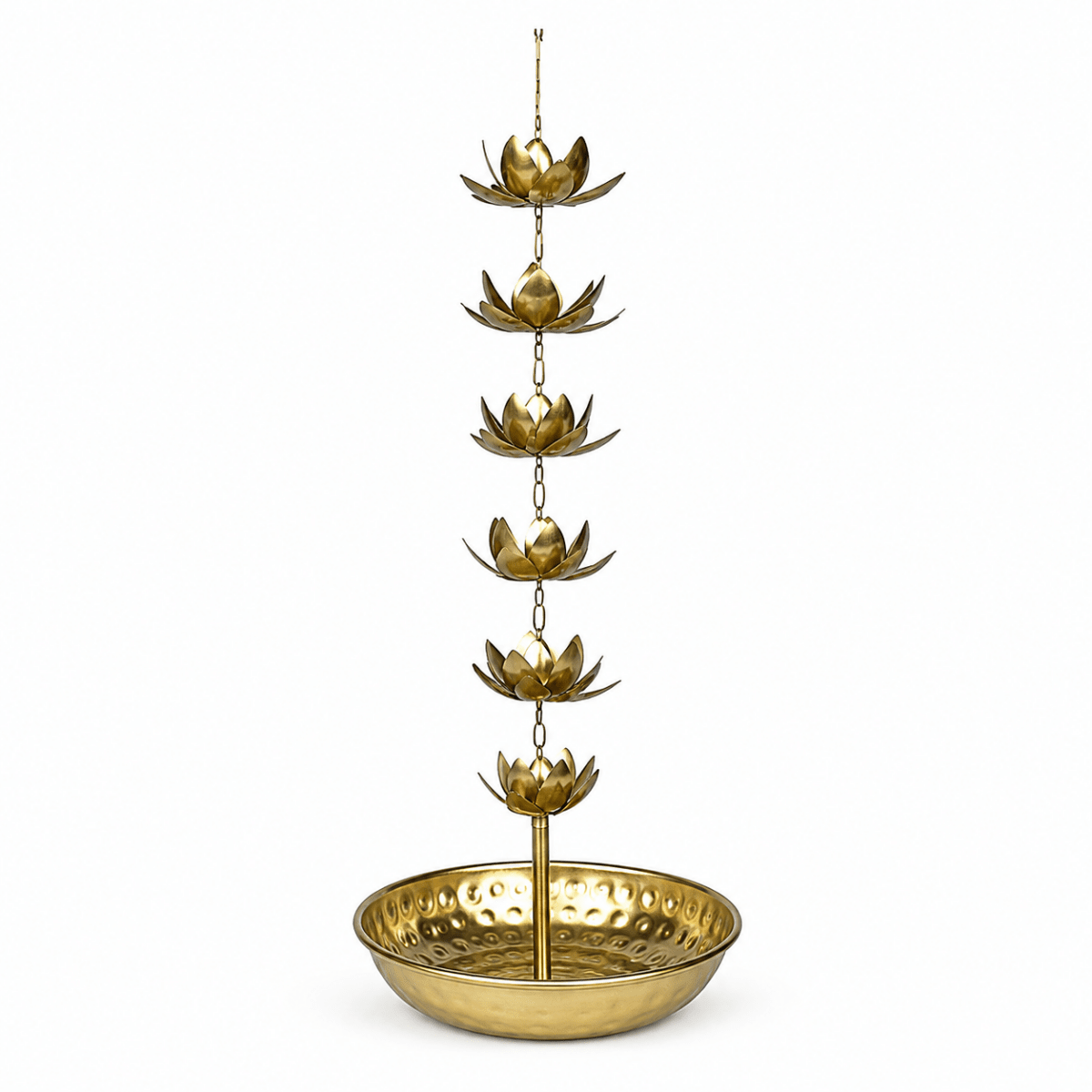 ROYALSTUFFS Beautiful Handcrafted Decorative Diya Rangoli Bowls for Floating Flowers with T- Light Candles | Tea Light Candle Holder for Diwali & Navratri Metal Height (30 Inch) - Royalstuffs.com