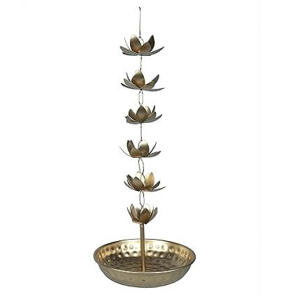 ROYALSTUFFS Beautiful Handcrafted Decorative Diya Rangoli Bowls for Floating Flowers with T- Light Candles | Tea Light Candle Holder for Diwali & Navratri Metal Height (30 Inch) - Royalstuffs.com