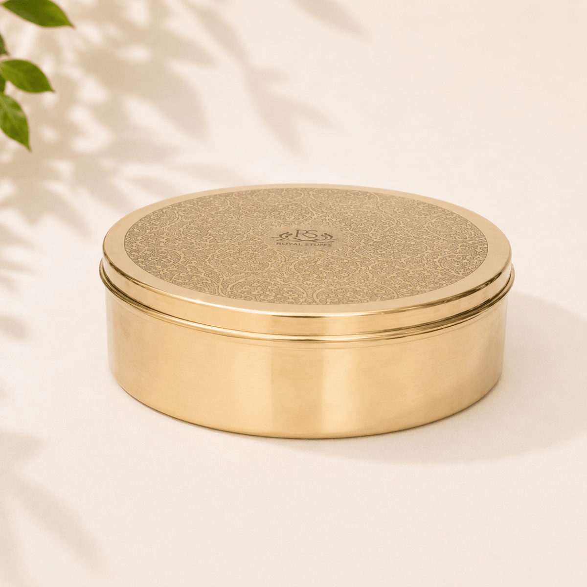 ROYALSTUFFS Brass chapati box, Puri Dibba - Royalstuffs.com