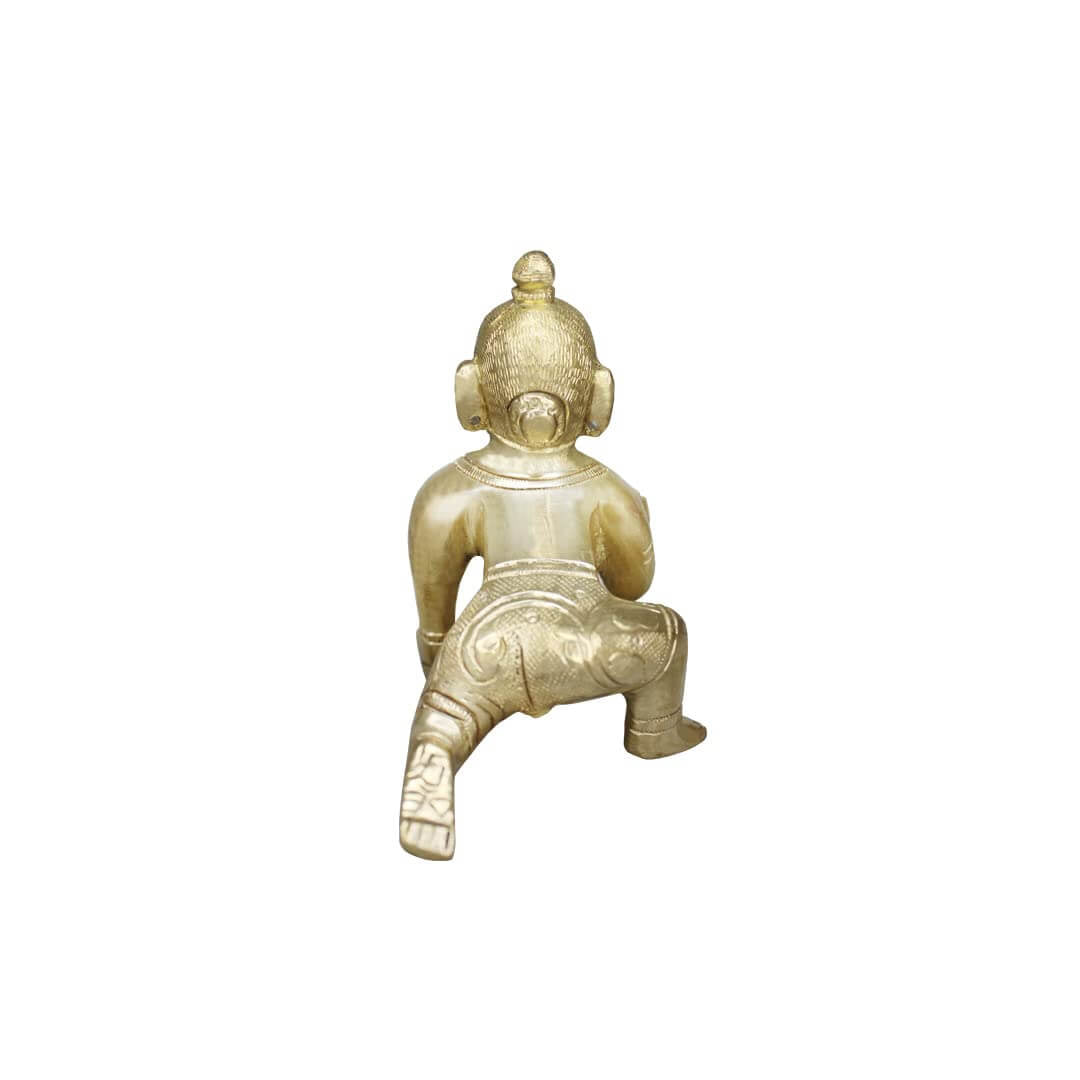 ROYALSTUFFS Brass Laddoo Gopal, Baby Krishna,Idol Statue Sculpture, Brass Laddu Gopal Kishan, Thakurji Murti Idol Statue, Laddu Gopal Idol, Bal Gopal Murti | Weight - 530 Grams - Royalstuffs.com