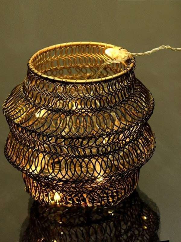 ROYALSTUFFS Candle Holder / Stationery Organizer (Black Gold) - Royalstuffs.com