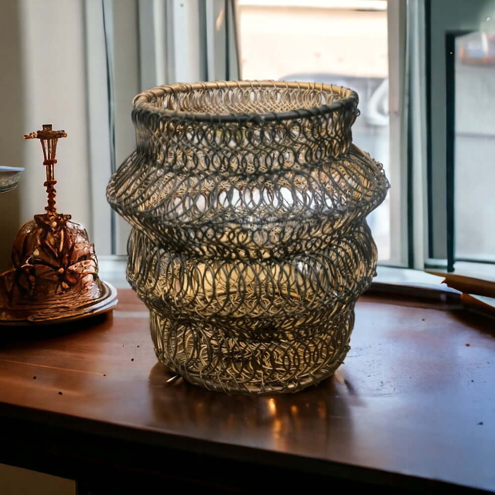 ROYALSTUFFS Candle Holder / Stationery Organizer (Black Gold) - Royalstuffs.com