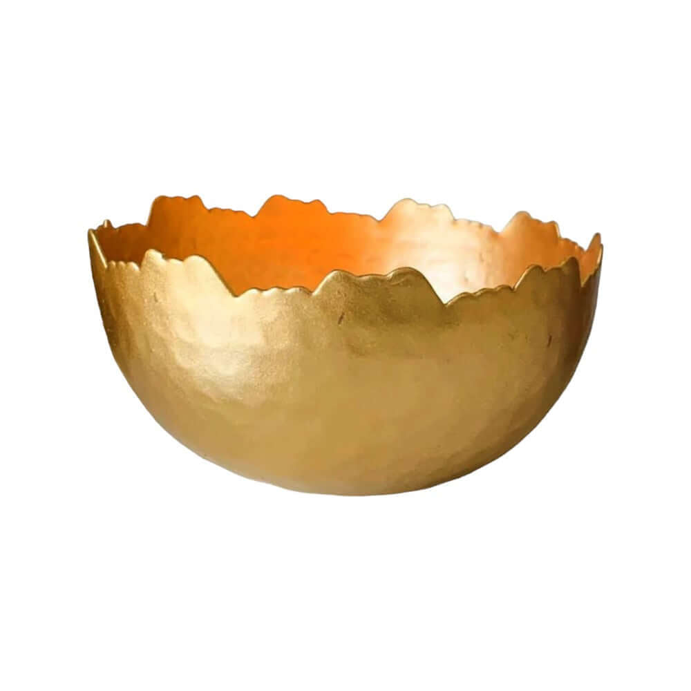 ROYALSTUFFS Gift Packing / Decorative Bowl / Candle Holder Hammered Bowl – 4 inches Gold (160 Gram) - Royalstuffs.com