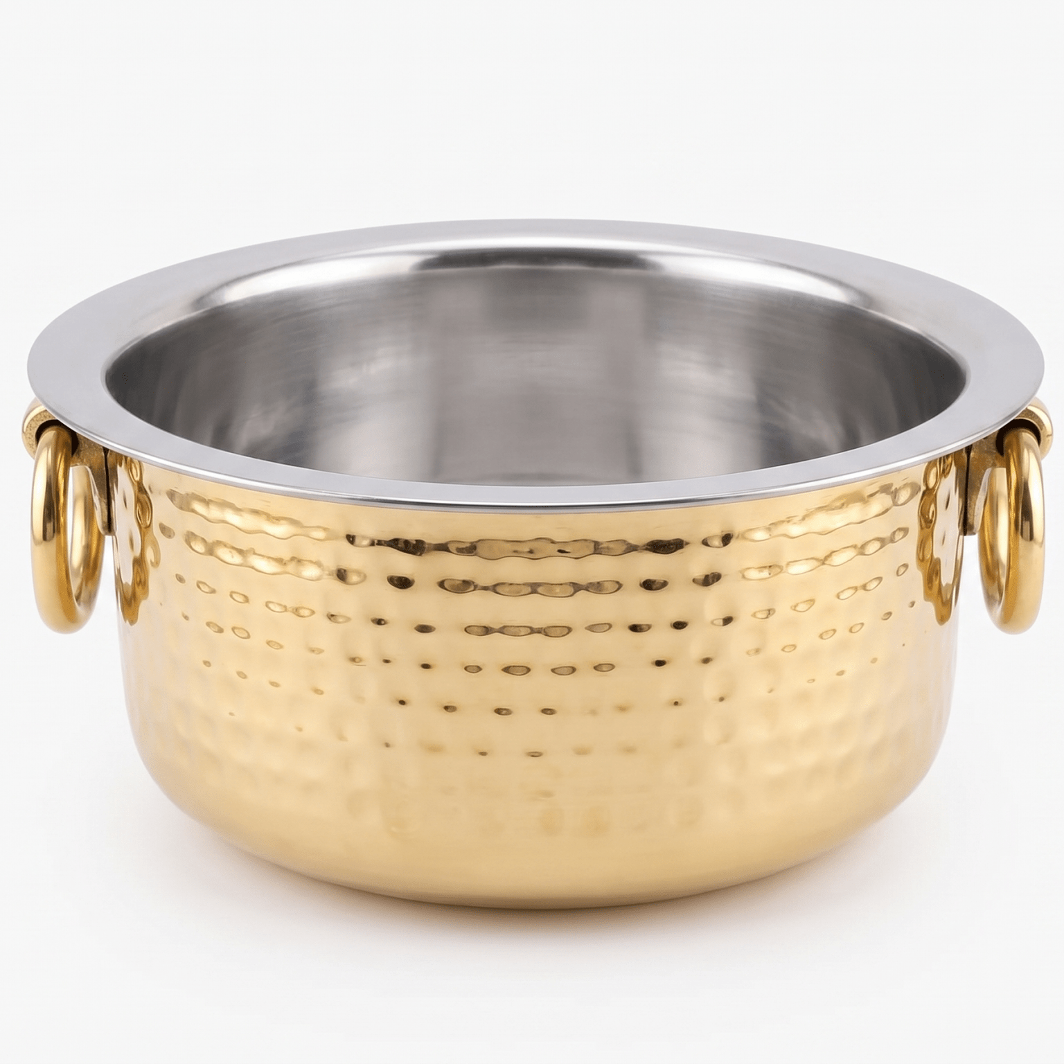 RoyalStuffs Handmade Brass Bhagona (Patila) with Pure Tin Coating (Kalai) – 1 Litre Traditional Cooking Pot - Royalstuffs.com