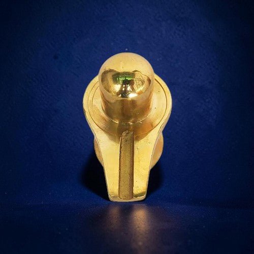 ROYALSTUFFS Handmade Brass Statue Small Shivling Idol Sculpture Murti Ideal for Home, Mandir and Temple Religious Gifts Showpiece Statue - Golden (530 Gram) - Royalstuffs.com