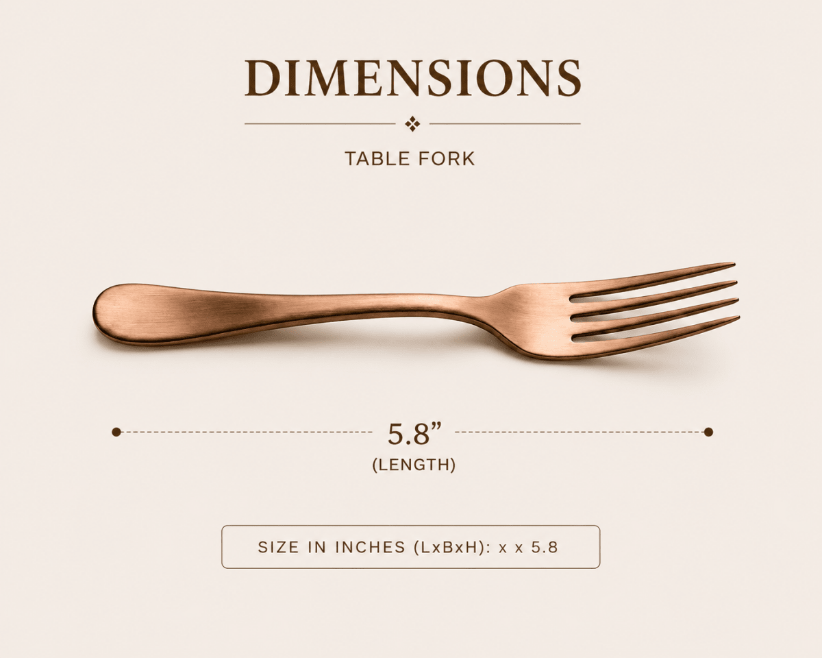 RoyalStuffs Handmade Pure Kansa Fork – 5.8 Inch Traditional Bronze Dining Fork - Royalstuffs.com