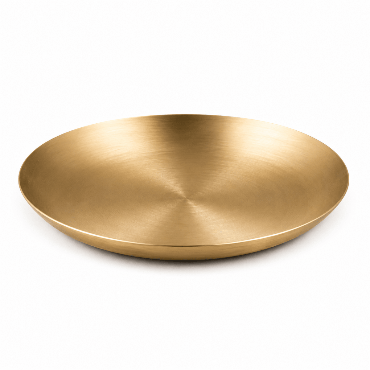ROYALSTUFFS Maharaja Pure Kansa Quarter Plate | Handmade Bronze Dining & Serving Plate | 8 Inch | 500g - Royalstuffs.com