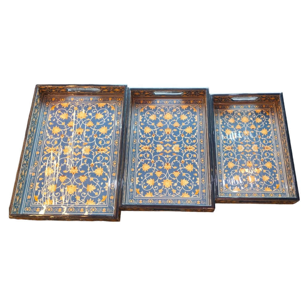 ROYALSTUFFS MDF Rectangle Tray Set Of 3 (S/M/L) - Royalstuffs.com