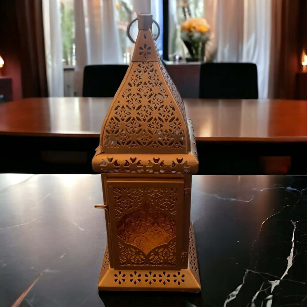 ROYALSTUFFS Metal Hanging Lantern Tealight Candle Holder (12.5 Inch) - Royalstuffs.com