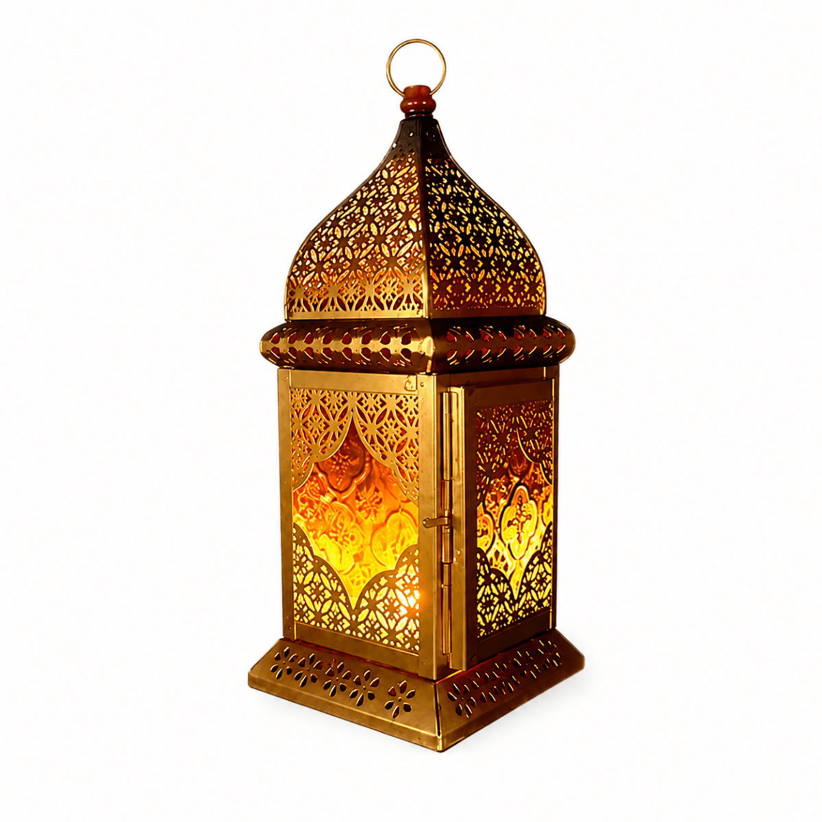 ROYALSTUFFS Metal Hanging Lantern Tealight Candle Holder (12.5 Inch) - Royalstuffs.com