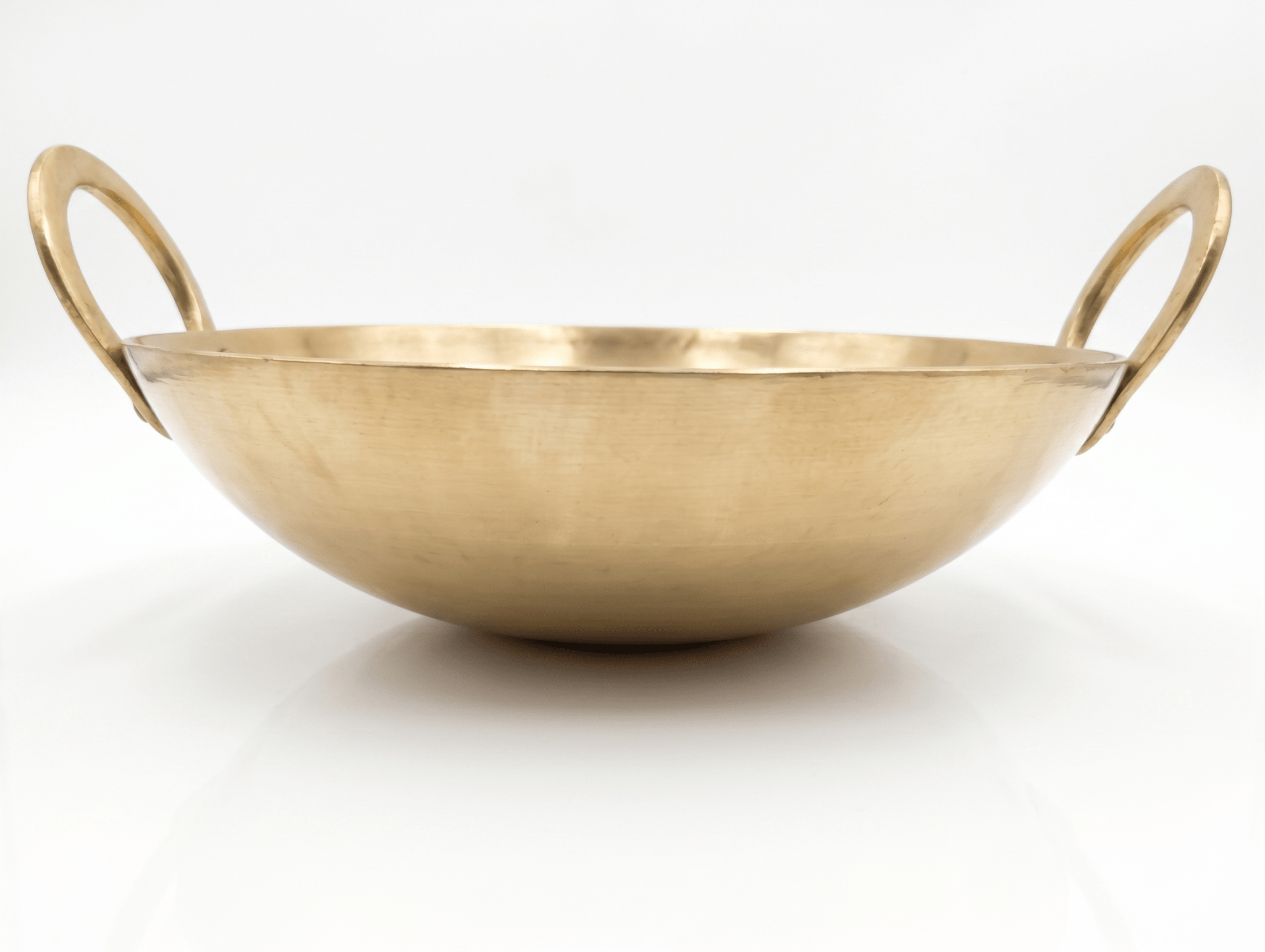 RoyalStuffs Pure Kansa Kadai with Broad Handles – Handmade Bronze Kadhai for Traditional Cooking (80:20 Certified Bronze) - Royalstuffs.com