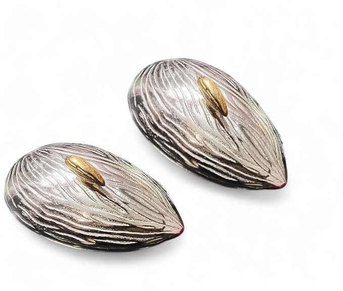 RoyalStuffs Set of 2 Handcrafted Almond Aluminum Dry Fruit Boxes - Royalstuffs.com
