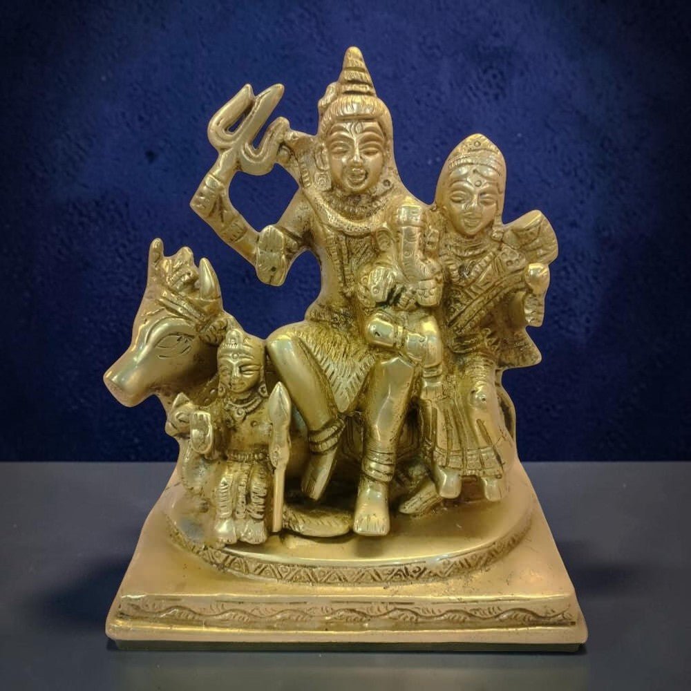 ROYALSTUFFS Shiva Family Brass - Royalstuffs.com