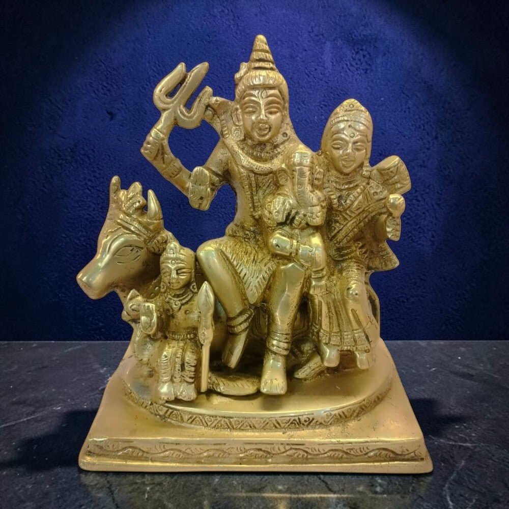 ROYALSTUFFS Shiva Family Brass - Royalstuffs.com