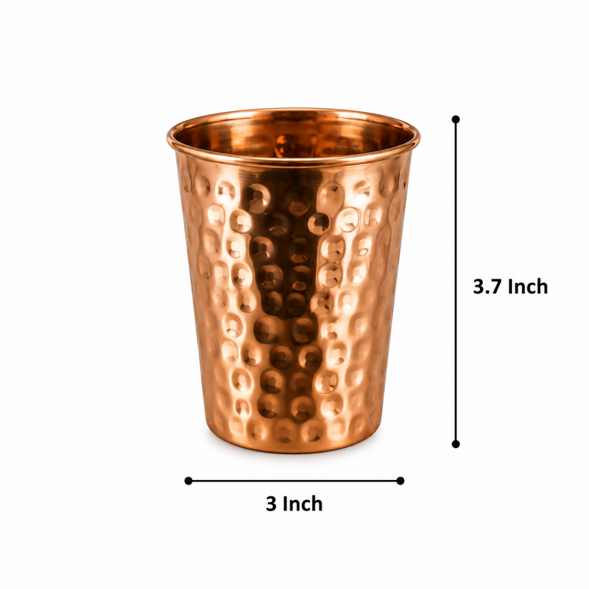 ROYALSTUFFS Tower Shape Copper Water Bottles and Tumbler Glasses | Combo Set of 4 Pcs of Drinkware Vessel || Handcrafted Ayurvedic || Leak Proof Lid – Smooth Finish 750 ML - Royalstuffs.com