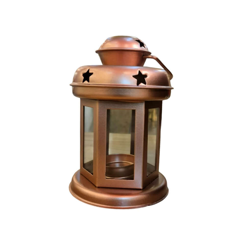 ROYALSTUFFS Trio Star Lantern – 6 inch Gold, Silver, Rose – 226 Gram Each - Royalstuffs.com