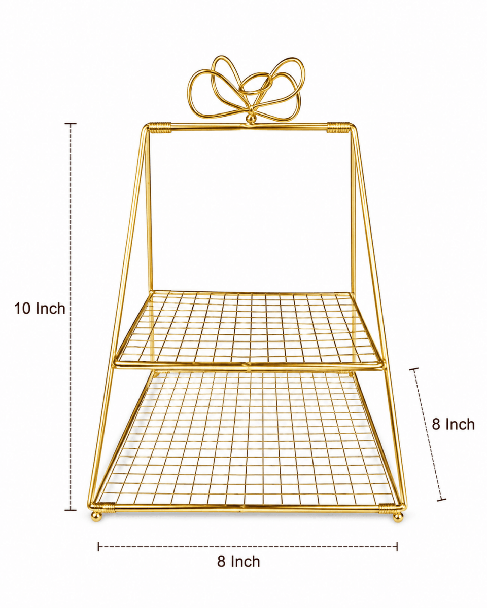 ROYALSTUFFS Two Tier Metal Basket (15 Inch) - Royalstuffs.com