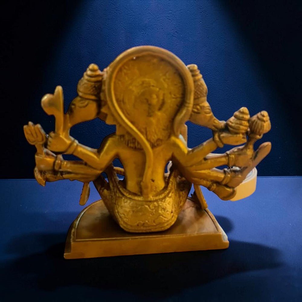 ROYALSTUFS Brass Lord Panchmukhi Hanuman Statue Idol In Five Face Avatar For Home & Office - Royalstuffs.com