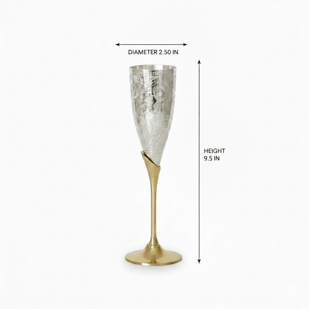 Set of 2 Royal Brass Wine Glasses – Handcrafted Luxury Drinkware - Royalstuffs.com