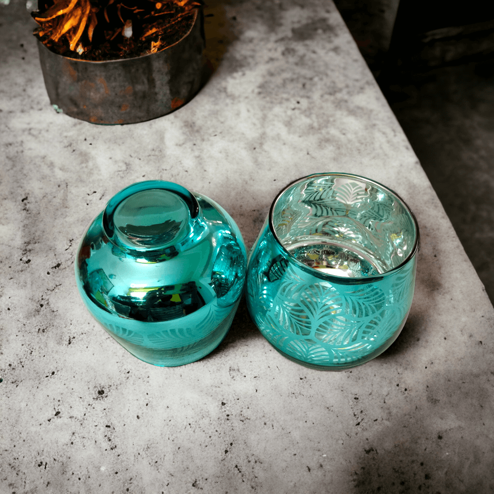Set of 2 Votives With Tea Lights - Royalstuffs.com