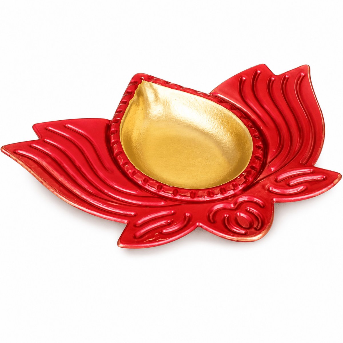 Set of 8 Brass Diyas for Diwali Puja, Festive Decor, Table Decoration, Return Gift, 800 Grams - Royalstuffs.com