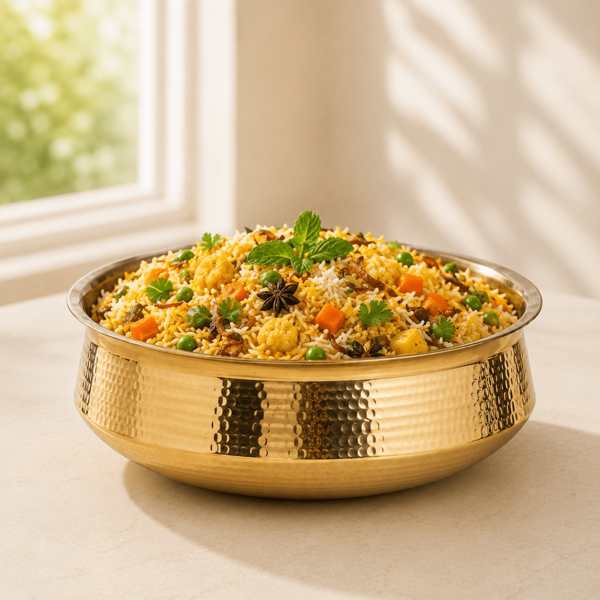 Traditional Brass Lagaan with Tin Coating - Heavy Cooking Vessel | 5 Size Options - Royalstuffs.com