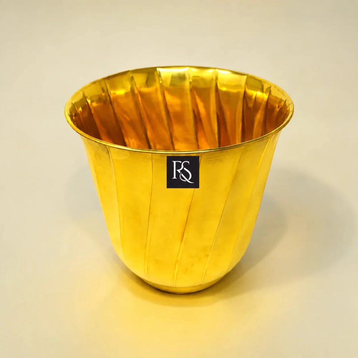 Unique Shape Brass Handcrafted Decorative Planter for Indoor & Outdoor Use - Royalstuffs.com