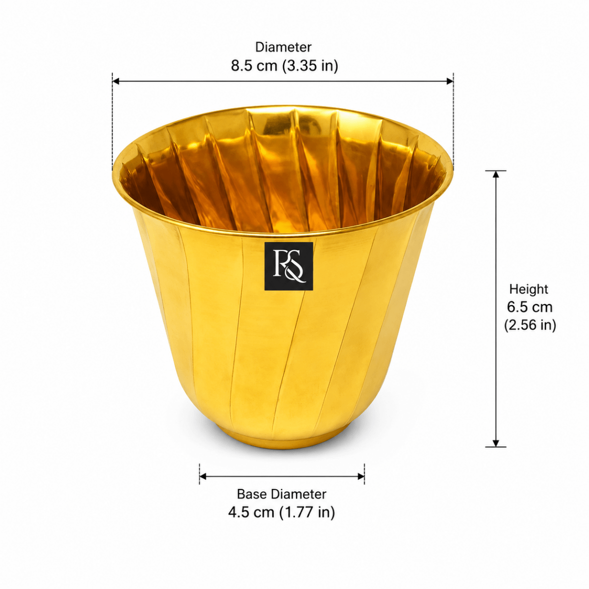 Unique Shape Brass Handcrafted Decorative Planter for Indoor & Outdoor Use - Royalstuffs.com