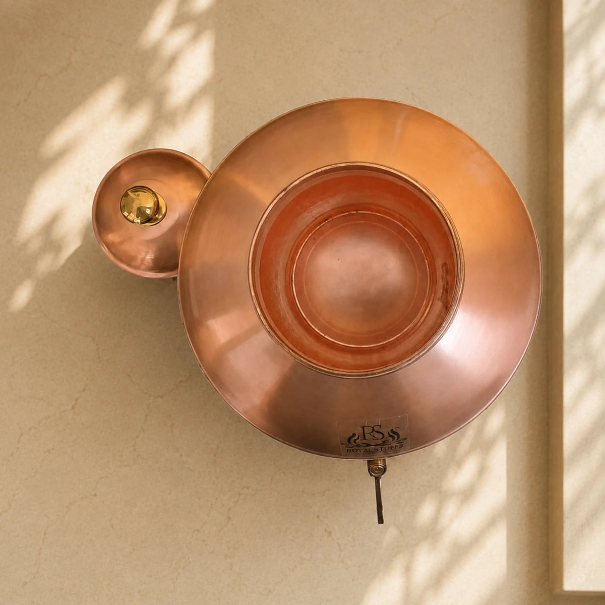 Vintage Copper Water Pot with Brass Spout - 5L (2.4 lbs) - Royalstuffs.com