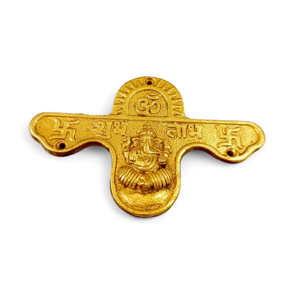 Wall Hanging Brass Antique Finish Shubh Labh - Royalstuffs.com