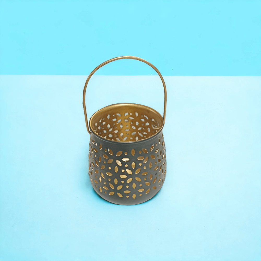 Wall Hanging Metal T-Light Candle Holder Lantern for Home Decor