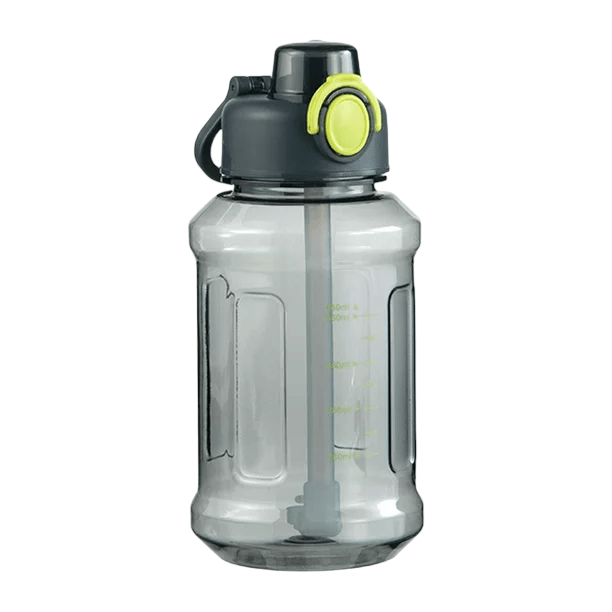 Water Bottle, for Gym, BCAA / Protein Shaker Bottle, 1500 ml each Bottle, (Pack of 2, Black, Plastic) - Royalstuffs.com