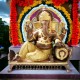 India Brass Lord Ganesha Sitting On Chowki, Height: 15" Weight:14.5 Kg