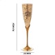 Set of 2 Golden Plated Brass Wine Glass, Metal Goblet, Champagne Flute