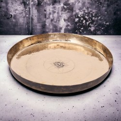 14 inch Pure Kansa Bronze Handmade Dinner/Lunch Plate/Thali 