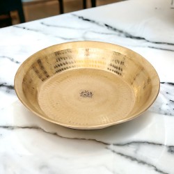 15Inch Handmade Brass Pital Paraat Platter Bronze 