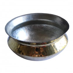 2 Liter Brass Handi Pot for Cooking, Brass Dekchi Pot Cookware