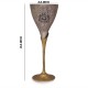 Set of 2 Royal Brass Wine Glass Drink Ware for Home, Clubs (Silver and Golden)