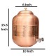 ROYALSTUFFS Copper Water Dispenser with Hammered Design, for Storage & Serving Water, Volume-12 Liters | Copper Drinkware Tank