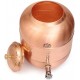 ROYALSTUFFS Pure Copper Drinkware Water Dispenser Hammered Finish- Ayurveda Health Healing 4 Liter Storage Water Container Tank With 4 Matching Tumbler Glasses