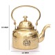 Hammered Antique  Designer Brass Tea Kettle Pot Inside Tin Lining, Serving Tea Coffee, Tableware, 600 ml