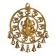 Decorative Pure Brass Om Ganesha Wall Hanging with Bells