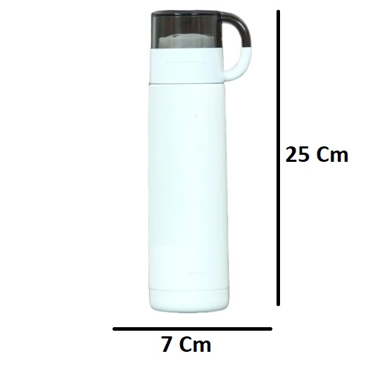 Hot & Cold Double-Wall Thermosteel Bottle, 500 ml Flask (White )