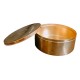 3 Inch Handmade Royal Brass Antique Finish Chapati Box with Lid | Hot Pot Chapati Box for Kitchen (Brass)