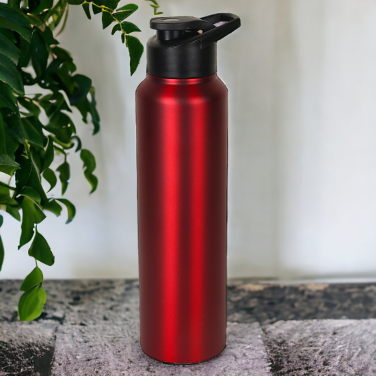 Stainless Steel Sports/Sipper Water Bottle (Set of 4, Red, Chrome) 4000 ml Bottle  (Pack of 4, Red, Steel)