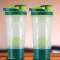 Pack of 2 Leak Proof Mixer with Blending Ball  Mixing Bottles for Protein Shakes,Green 