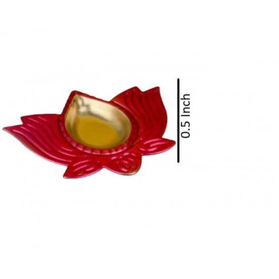 Heavy Weight Big Brass Diya Set Of 8 Festive Diwali Puja Candle Tea Light Holder Flower Petal Oil Lamp Home Temple, Office Decoration, Table Diya, Return Gift Item,Weight:800 Gram