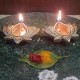 Indian Diwali Oil Lamp Pooja Diya Brass Light Puja Decorations Mandir Decoration Items Table Home Backdoor Decor Lamps Made in India Decorative Wicks Diyas /Lotus/ Kamal /Laxmi Vilakku Set of 8 - Gold