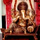 Bhagwan Ganesh Seated On Chowki with Ghungroos Height:15",Weight:14.5 Kg.